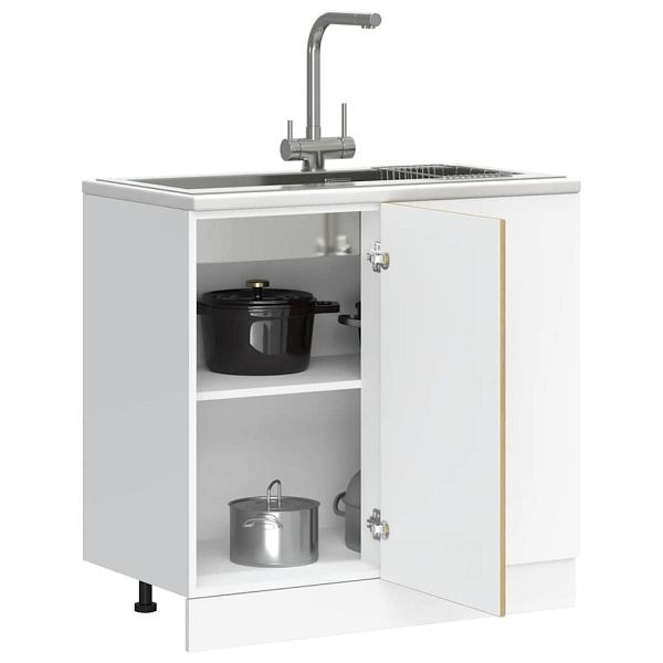 vidaXL Spülenunterschrank Sonoma-Eiche Holzwerkstoff, 854291