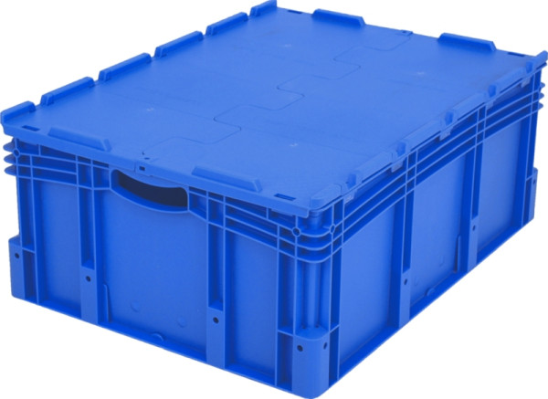 BITO Eurostapelbehälter XLD86321Rx800x600x320 blau mit Deckel, RX-Boden, C0290-1033
