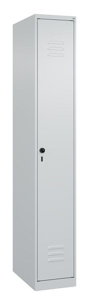 C+P Umkleidespind Classic PLUS mit Mitteltrennwand, 1850x300x500mm, 7035/7035, Drehriegel, 080000-10F S10017