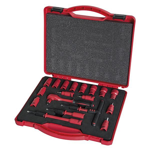 Haupa Knarrenkoffer VDE 1/4", 18-teilig, 220576, 4011923569808