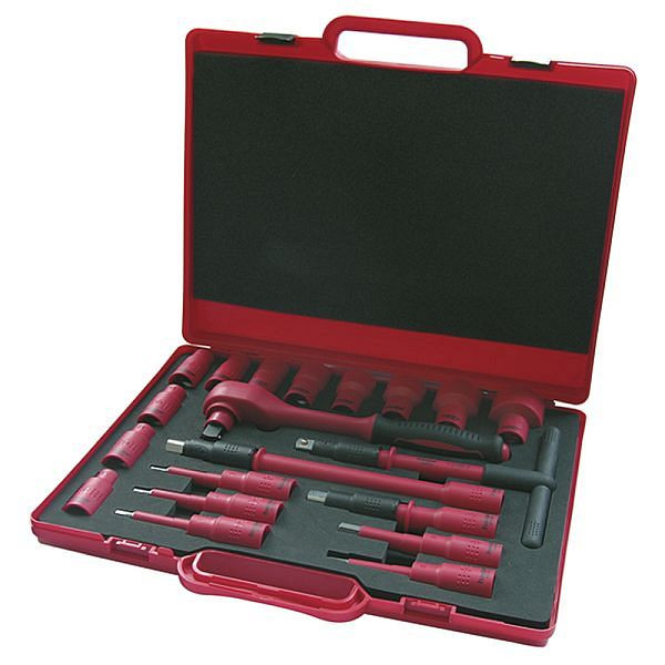 Haupa Knarrenkoffer VDE 1/2", 20-teilig, 220404, 4011923513313