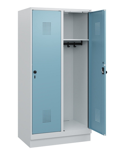 C+P Spind Evolo PLUS, Sockel, 2 Abteile, 1630x800x500mm, 7035/0010, Drehriegel, 0490205-22 S10009