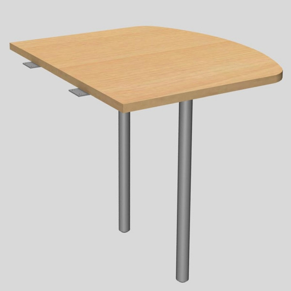 Deskin Anbautisch MODUL, Buchedekor, 800 x 700 x 745 mm, 272845