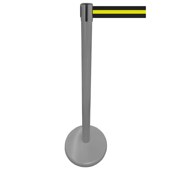 Stein HGS Personenleitsystem -P-LINE Future-, Metall/ anthrazit, schwarz/gelb/schwarz waagerecht (gestreift), mit Sicherheitsverschluss (selbstlösend), 12792-0503