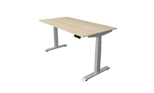 Kerkmann Sitz-Stehtisch B 1600 x T 800 mm, elektrisch höhenverstellbar von 640-1290 mm, Ahorn, (Montage), 10040650-1