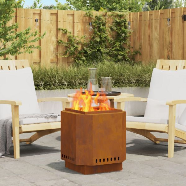 vidaXL rauchfreier Grill 48x48x51 cm aus wetterfestem Stahl, 858977
