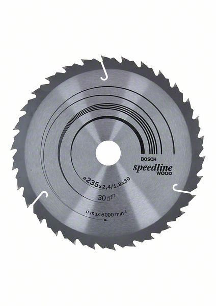Bosch Kreissägeblatt Speedline Wood, 235 x 30/25 x 2,4 mm, 30, 2608640807