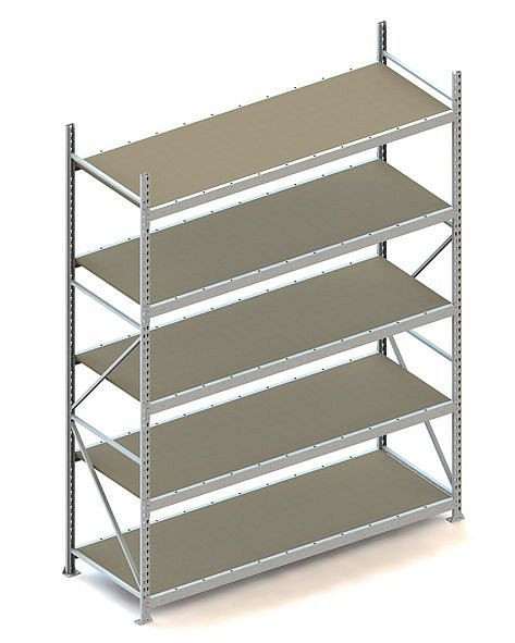 Meta MINI-RACK GR 3000x2200x800 mm, verzinkt, mit Spanplatte, Bodenanzahl: 5, 20051346