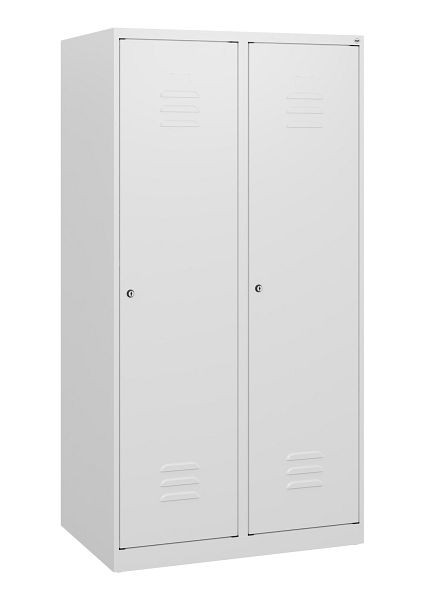 C+P Umkleidespind Classic PLUS, 2 Abteile, 1530x800x500mm, 9016/9016, Zylinderschlösser, 0800005-22 S10027