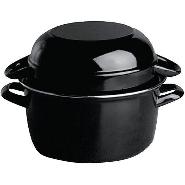 Olympia Muscheltopf 14cm 0,5kg, emaillierter Edelstahl, CF269