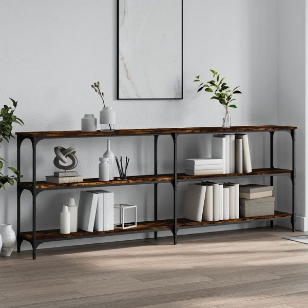 vidaXL Konsolentisch Räuchereiche 200x29x75 cm Holzwerkstoff, 834112