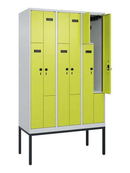 C+P Z-Spind Evolo PLUS, Gestell, 6 Fächer, 2120x1200x500mm, 7035/0024, Drehriegel, 0490337-326 S10011