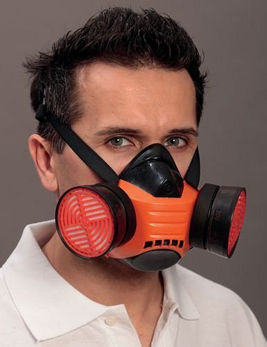 EKASTU Safety Atemschutz-Halbmaske Beta, anatomisch geformt, ohne Filter, rot, gemäß EN 140, 123619