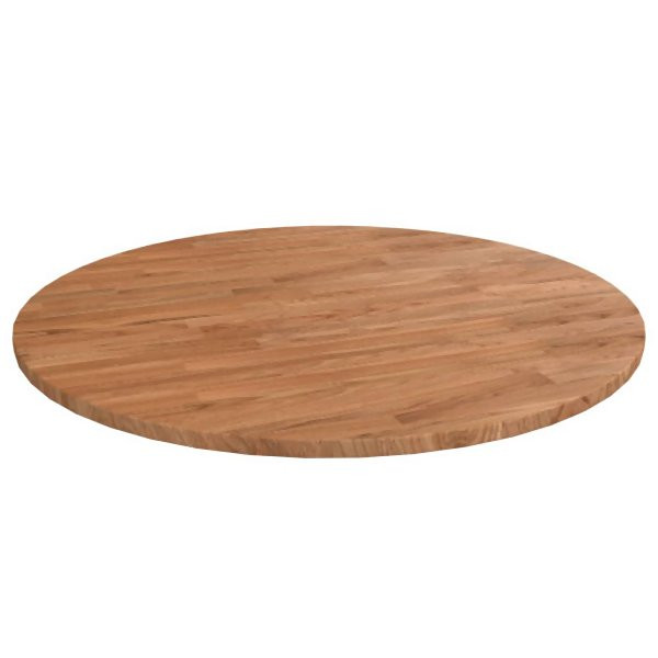 vidaXL Runde Tischplatte Hellbraun Ø80x1,5 cm Behandeltes Eichenholz, 342963