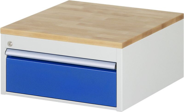 RAU Schubladenschrank Serie 7000, B580 x T650 x H285 mm, 1 x Schublade-Größe-L 1xH180 mm, Buche-Massiv-Arbeitsplatte, 03-L1.0A-B.11