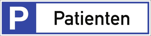 Moedel Parkplatzreservierer Patienten, Aluminium, 460x110 mm, 108102
