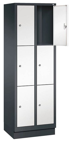 Bedrunka+Hirth Fächerschrank mit 150 mm hohen Füßen, Abteilbreite in mm: 300, Maße in mm (BxTxH): 1190 x 500 x 1850, 06.05.3430