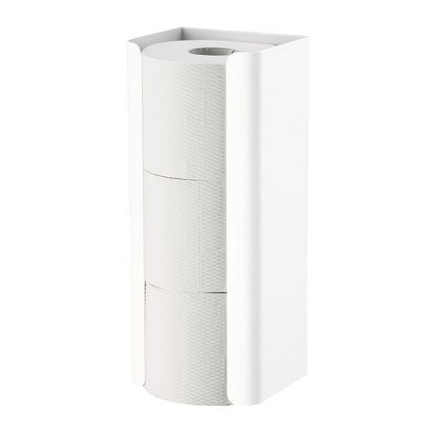 Air Wolf Reserve-Rollenhalter, Serie Omikron II, H x B x T: 302 x 128 x 105 mm, Aluminium weiß, 35-727