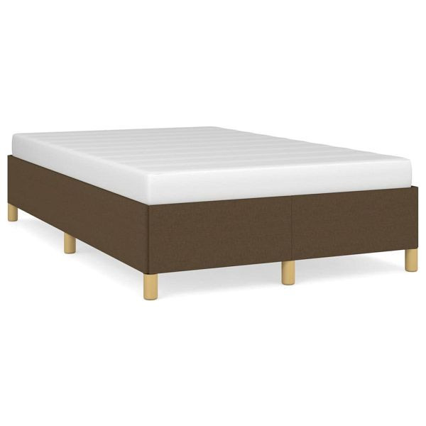 vidaXL Bettgestell Dunkelbraun 120x190 cm Stoff, 3269641