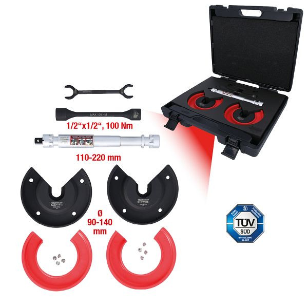 KS Tools Universal-Teleskop-Centerspanner-Satz für innenliegende Federn, 11teilig, 500.8765