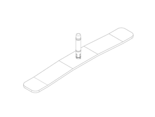 Deskin Stellfuß zu Stellwand LUNA, Silber, Material: Metall, 331712