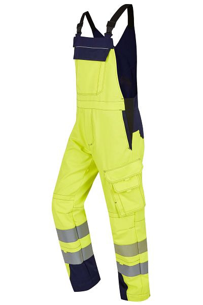 ROFA Latzhose teils 2-lagig 2428, Größe 98, Farbe 354-leuchtgelb-marine, 2652428-354-98