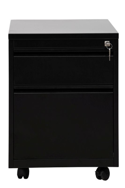 Gürkan Container, 79 x 46 x 61 cm, Schwarz, 1 Schublade + 1 Hängeschub, MPG/M.2.5346.8, 109022
