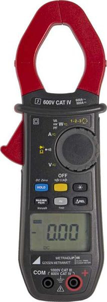 Gossen Metrawatt 4-stellige Vielfach-/Leistungsmesszange, 600 V CAT IV METRACLIP 86, M312K