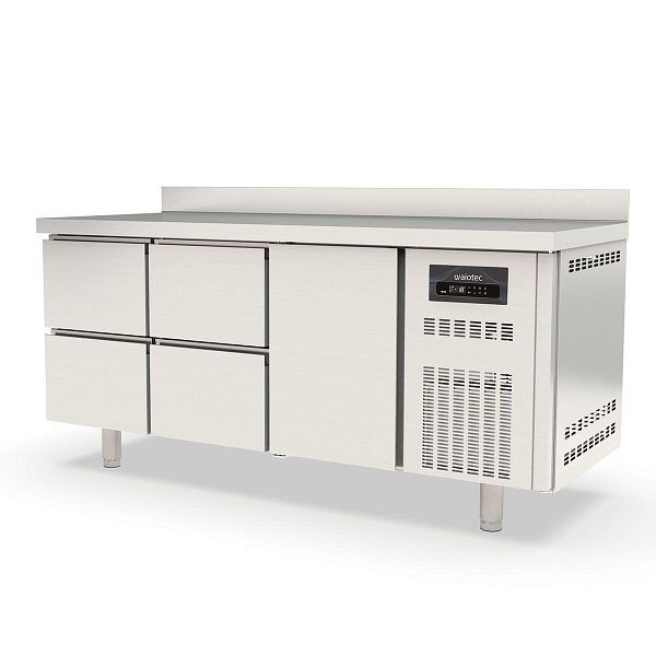 Vaiotec TOPLINE Tiefkühltisch 700 / 3-fach GN1/1 mit 4 Schubladen / 1 Tür und Aufkantung, 10316