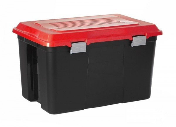 Rotho Box 100 l TANKER, schwarz/rot, 1416702238WS