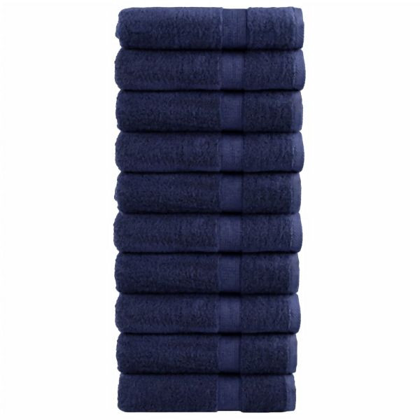 vidaXL Premium-Handtücher SOLUND 10 Stk. Marineblau 50x100 cm 600 g/m², 137259