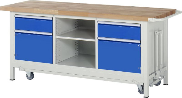 RAU Absenkbare Werkbank 8000 - Modell 8561, B2000 x T700 x H880 mm, 15-8561A2-207B4F.11