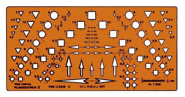 Standardgraph Planzeichenschablone II, 7358, 4014509009163