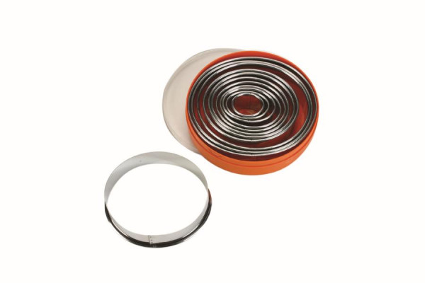 Schneider Ausstechersatz oval, glatt 12-teilig, Edelstahl, Materialstärke: 0,4, 0,5 mm, 199505