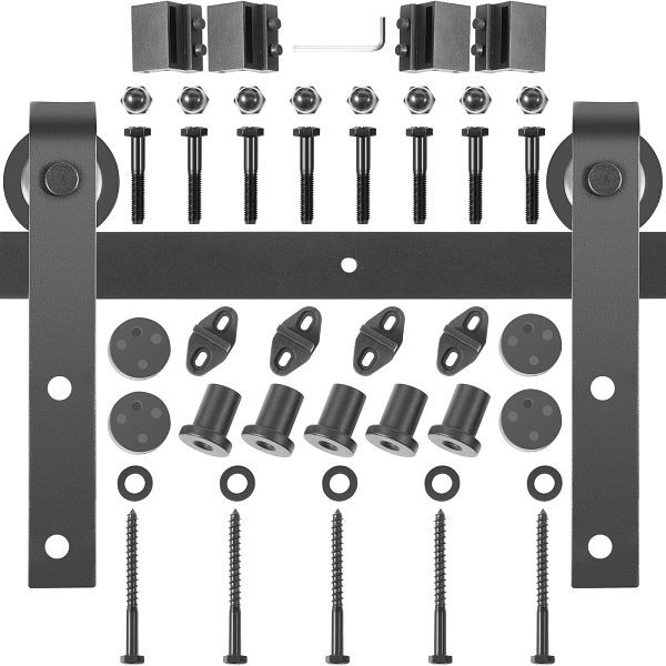 VEVOR Schiebetürsystem 183 cm, 150 kg Tragfähigkeit, max. 91,5 cm Türbreite, HDGCDGSMDJ6FTR62WV0