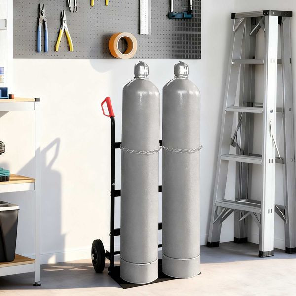 vidaXL Handwagen Schwarz und Rot 63 x 43,5 x 110 cm Stahl, 4019018