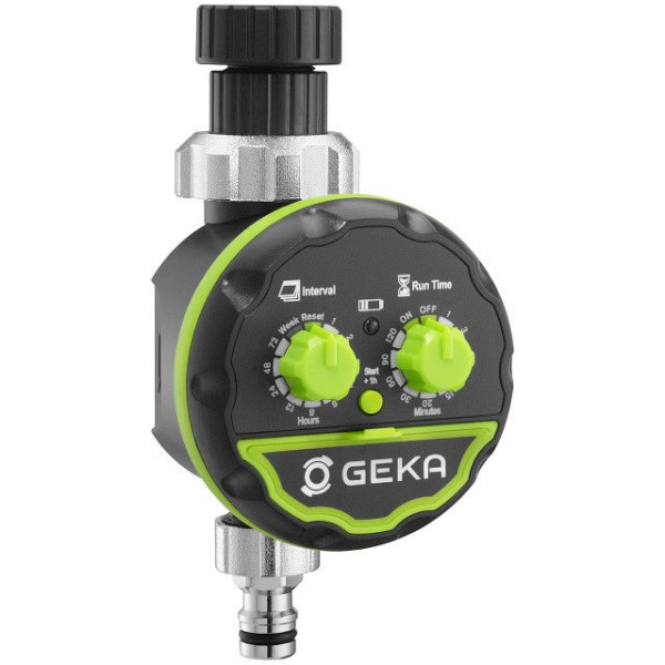 GEKA Bewässerungscomputer elektronisch, 1 Ausgang, G3/4+G1 Hahnadapter, VE: 2 Stück, 17.0102.8