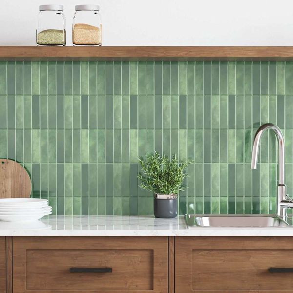 vidaXL Rechteckige Fliese 50 pcs Dunkelgrün 29 x 22,9 cm, 42021253