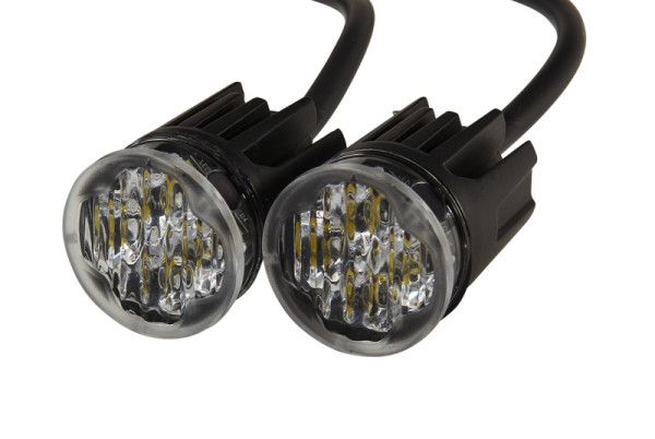 HELLA LED-Blitz-Kennleuchte, BST-Round, 12/24V, weiß, Einbau, Kabel: 1850mm, Anbau, Set, 2XD 014 564-801