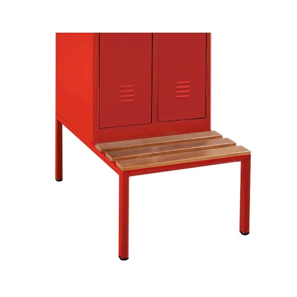 Lüllmann Sitzbankuntergestell, Sitzauflagen buche, 400 x 600 x 800 mm, feuerrot, 524130R