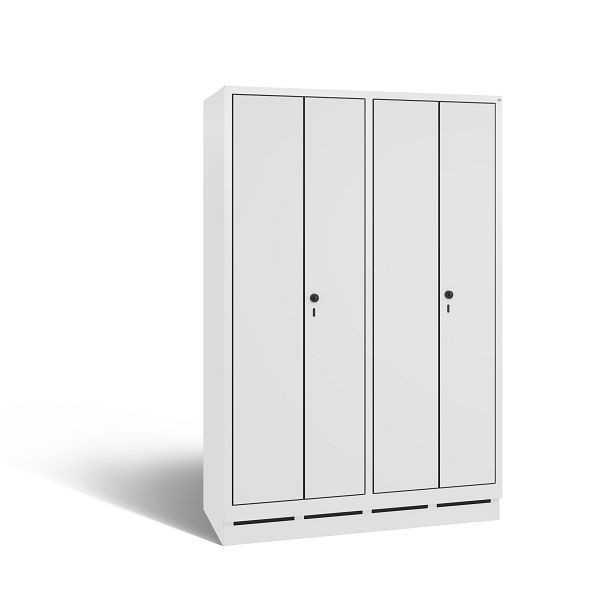 C+P Spind Evolo, 4 Abteile, H1800xB1190xT500 mm, Weiß/MDF Weiß, 48022-40 S10416