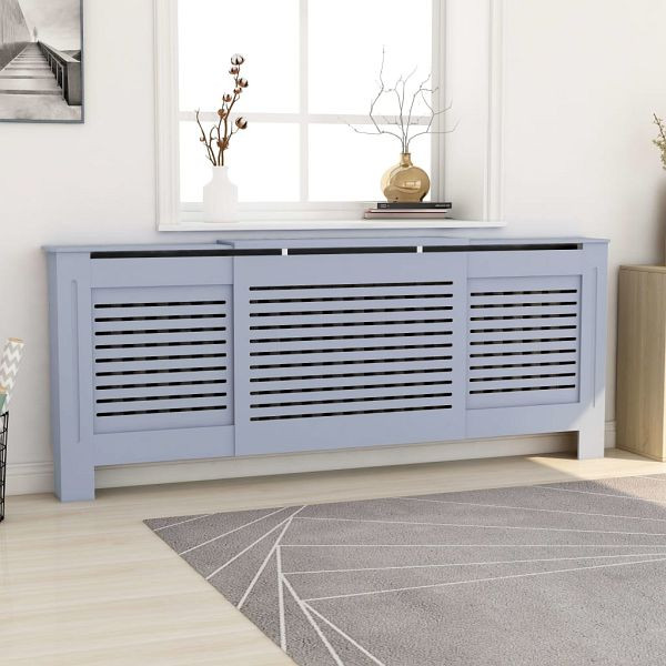 vidaXL MDF Heizkörperverkleidung Grau 205 cm, 325553, 8720286154984