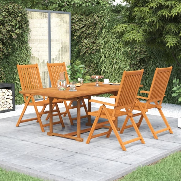 vidaXL 5-tlg. Garten-Essgruppe Massivholz Akazie, 3079637