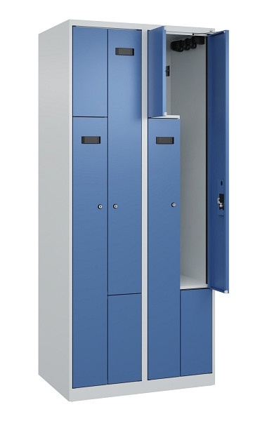 C+P Z-Spind Evolo PLUS, 4 Fächer, 1850x800x500mm, 7035/5023, Zylinderschloss, 049003-224 S10035