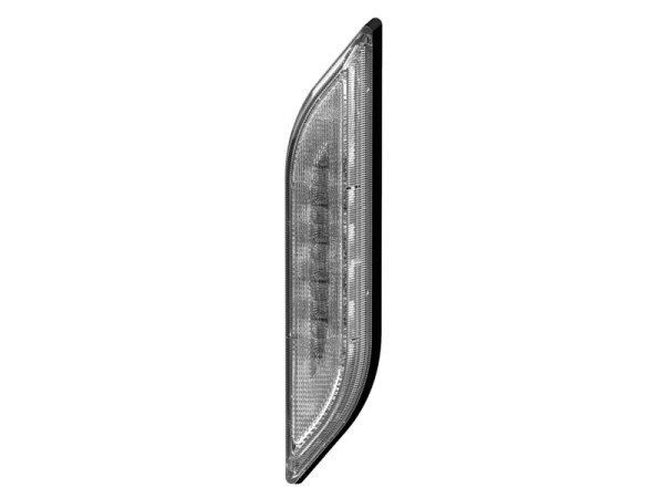 HELLA Positionsleuchte, Shapeline Style, LED, 12/24V, schlank, Anbau glasklar, LED-Lichtfarbe: weiß, vorne rechts, senkrechte Befestigung, 2PF 013 326-041