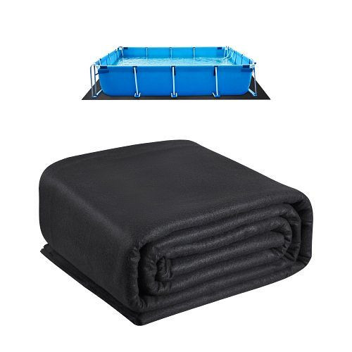 VEVOR Rechteckige Poolunterlage 3,6x7,3m, extra dicke Bodenschutzplane aus Geotextilmaterial für oberirdische Schwimmbecken, DSYYCDDRECTA10MMP001V0