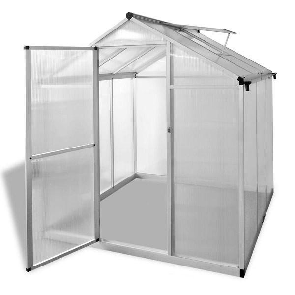 vidaXL Gewächshaus Verstärkt Aluminium 3,46 m³, 43555, 8718475558934