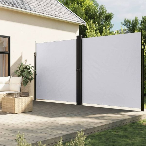vidaXL Seitenmarkise Ausziehbar Weiß 200x1200 cm, 4004856