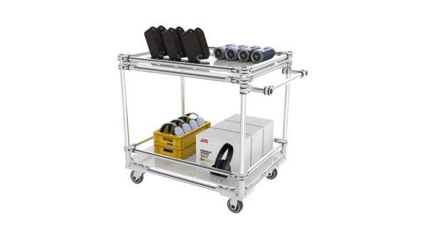 TRILOGIQ 2-stöckiger Trolley mit 4 Anschlägen pro Ebene, 49D-1