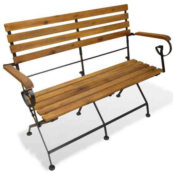 vidaXL Gartenbank Klappbar 112 cm Massivholz Akazie, 43736